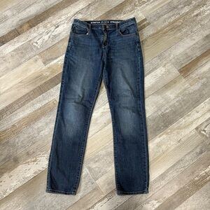 The Children’s Place Boy’s Adjustable Waist Stretch Straight Jeans - Dark Wash